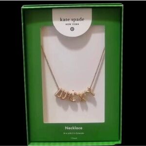 Retired Kate Spade Gold 'Lucky' Necklace
